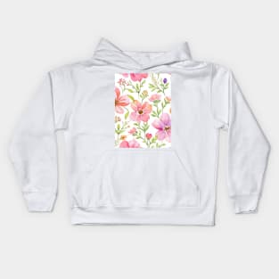 Wild flowers, Flowers pattern Kids Hoodie